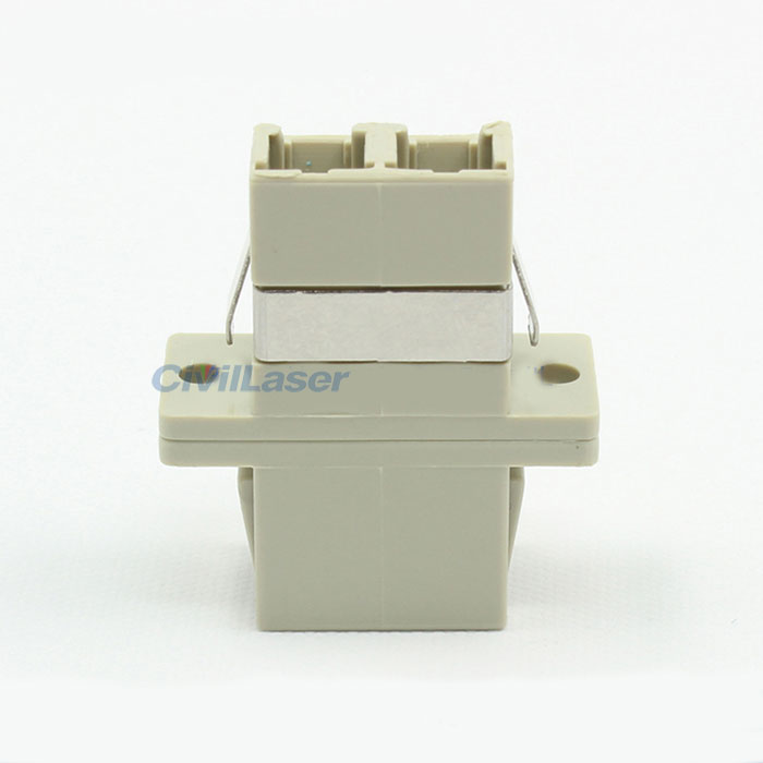 Multimode Double Core Plastic Beige LC Fiber Optic Adapter